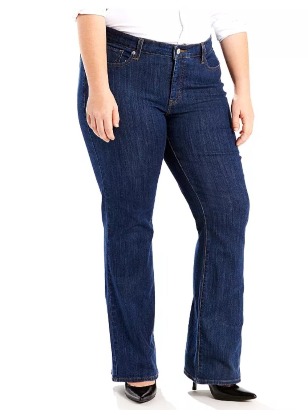 Levis 415 Classic Boot Cut Medium Wash Stretch Jean Plus Sz 22W